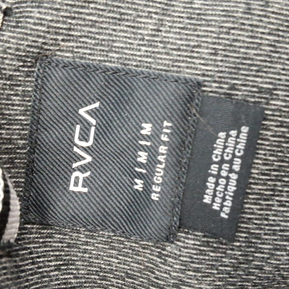 Grey RVCA size mens medium pullover hoodie with pockets - Picture 3 of 9